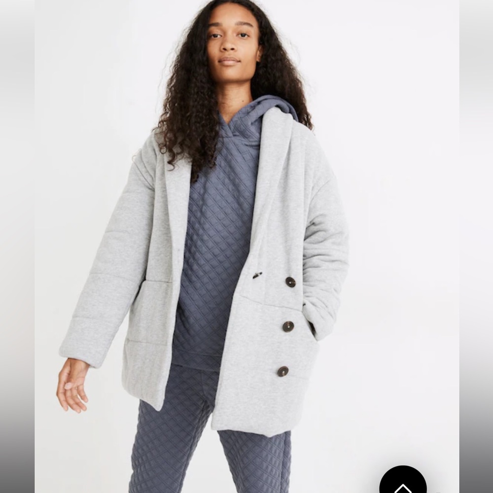 Madewell Sweatshirt Puffer Coat